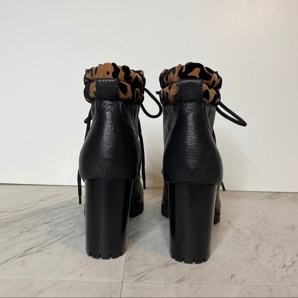 New! Kelsi Dagger Brooklyn Trek Lace Up Heeled Bootie 10 - Picture 3 of 14